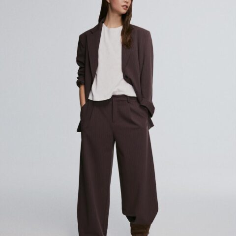 Striped Blazer and Trousers Set