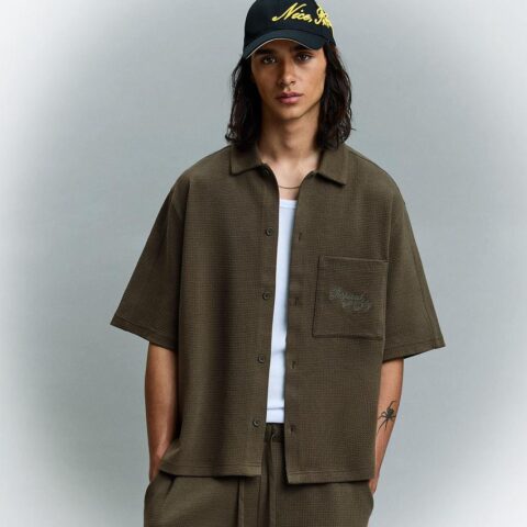 Short Sleeve Waffle Shirt