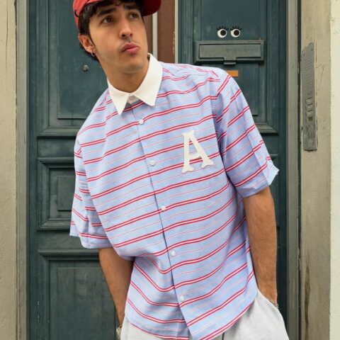 Embroidered Boxy Short Sleeve Shirt