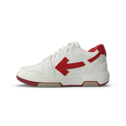 Off-White and Red Sports Sneakers